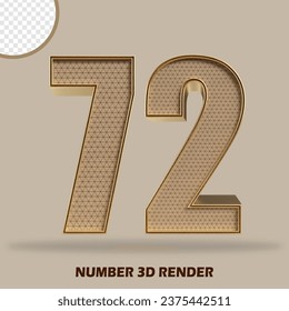 3.d número de renderización madera y estilo de oro