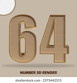 3.d número de renderización madera y estilo de oro