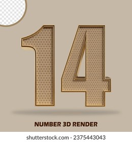 Madera de número de procesado 3D y estilo de oro