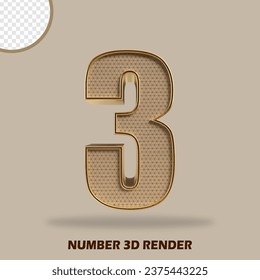 Madera de número de procesado 3D y estilo de oro