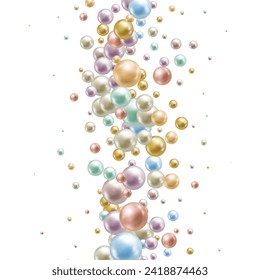 3d render, pastel candy balls, abstract background, pearls, beads assortment