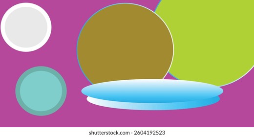 3d render of a podium for displaying products or using as a background.