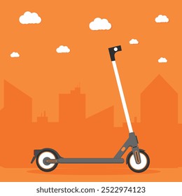 3d render of a scooter. Electric scooter. Ground transport. vector illustration