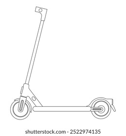 3d render of a scooter. Electric scooter. Ground transport. vector illustration