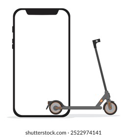 3d render of a scooter. Electric scooter. Ground transport. vector illustration