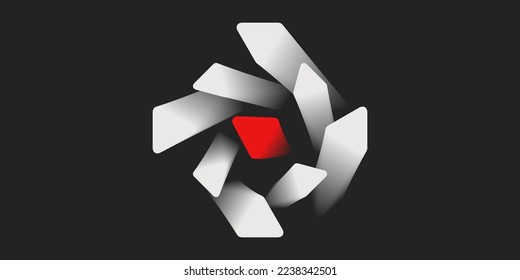 3D-Rendering eines Zeichens auf schwarzem Hintergrund