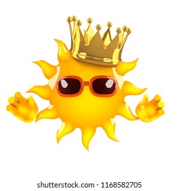3d render of Sun with gold crown