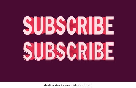 3d render text of a subscribe sign symbol 