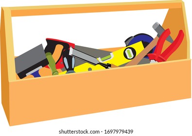 3d render of a toolbox, toolbox vector illustration, instruments