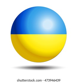3d render of Ukraine isolated on white.