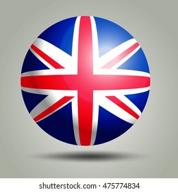 3d render of United Kingdom on grey background. 