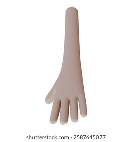 3D Render Vector of a Cartoon Hand Top View