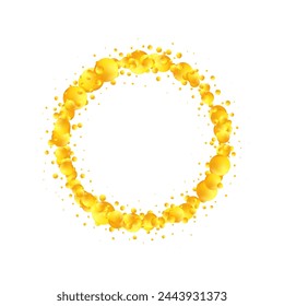 3d render, yellow balls, abstract background, pearls, beads assortment.