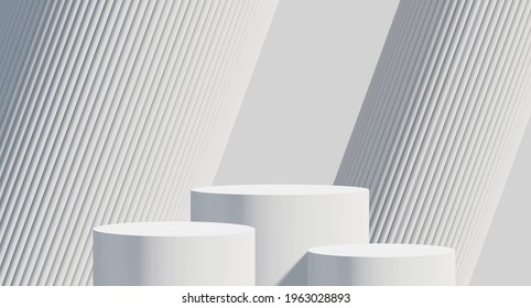 3D rendered podium for your product showcase. Blank Vector 3d illustration. 