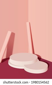 3D rendered podium for your product showcase. Vector 3d illustration.