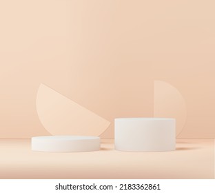 3D rendered podium for your product showcase. Vector 3d illustration.