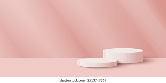 pódio 3D renderizado para sua vitrine de produtos. Ilustração em 3d vetorial.