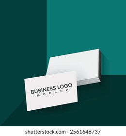 3d rendered stack of blank name cards