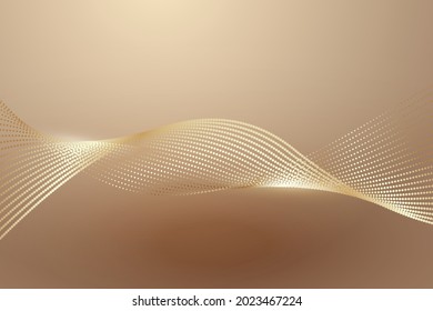 3D rendering of the abstract background of the gold particle trajectory