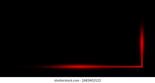 Renderização 3D de um quadro de néon brilhante abstrato. Linha de neon luminoso de um caminho retangular. Apresentação a Laser em Segundo Plano da Web