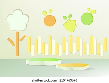 3d rendering, Abstract minimal stage for product display present background.