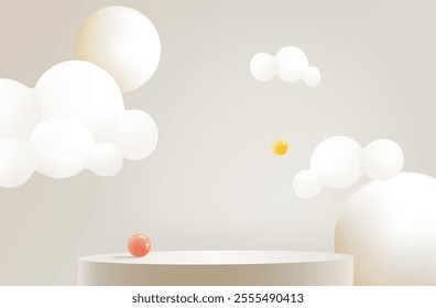 3d rendering, Abstract minimal stage for product display present background.