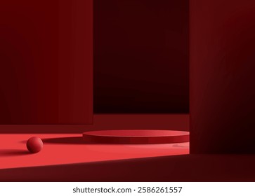 3d rendering, Abstract minimal stage for product display present background.