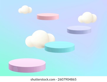 3d rendering, Abstract minimal stage for product display present background.
