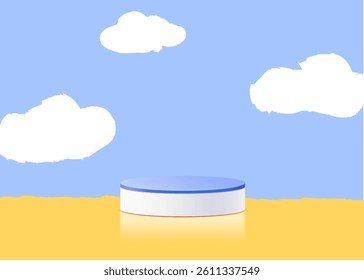 3d rendering, Abstract minimal stage for product display present background.