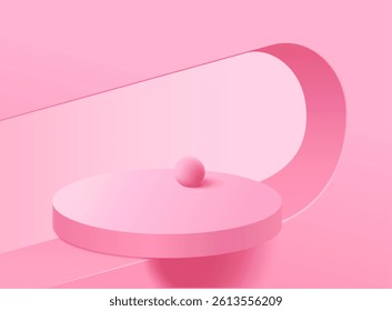 3d rendering, Abstract minimal stage for product display present background.