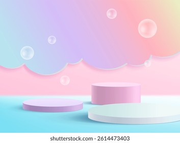 3d rendering, Abstract minimal stage for product display present background.