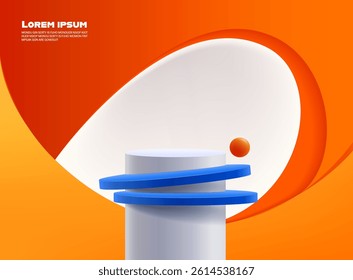 3d rendering, Abstract minimal stage for product display present background.