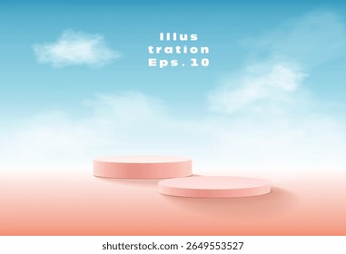 renderização 3d, estágio mínimo abstrato para exibição do produto fundo presente.