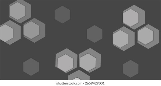 Representación 3D Del Fondo Abstractas Del Hexágono Blanco Vista Superior