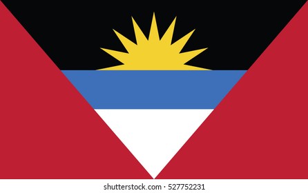 3D rendering of Antigua and Barbuda's flag on satin textile texture. Antigua and Barbuda is a twin-island country in the Americas between the Caribbean Sea and the Atlantic Ocean.vector