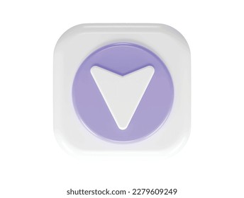 3d rendering arrow icon vector illustration transparent element