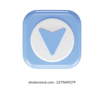 3d rendering arrow icon vector illustration transparent element