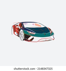 3D rendering of a brand-less generic concept car in studio environment. - No trademark issues as the car is my own design. The car does not exist in real life. svg