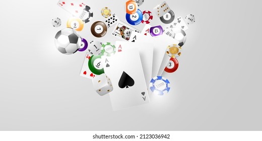 3D Rendering Casino Background Design Vector illustration of colorful casino poker chips in dark background.