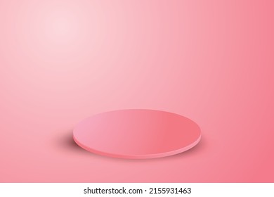 3d diseño de fondo de diseño de podio rosado lindo adecuado para publicidad