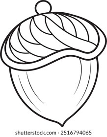 Renderização 3d de Acorn dinâmico com bela arte em linha.  