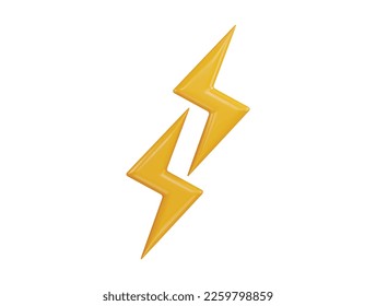 3d rendering Electricity 3d vector icon illustration	