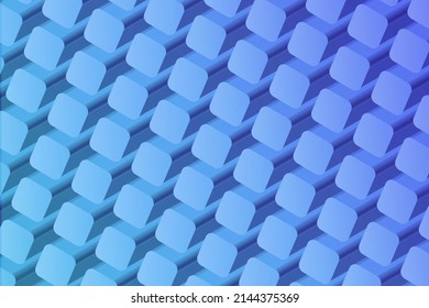 3D rendering extruded cubes vector illustration. 3D cubes background illustration. Row with geometric extruded elements.