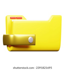 3d rendering of folder icon