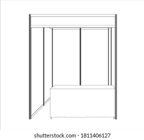 3d rendering of the foundation booth at a trade show.