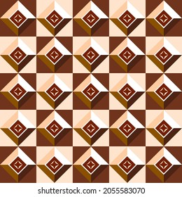 Fondo De Patrón Sin Maravilla De Rhombus Geométrico 3D.