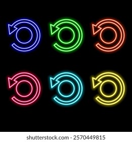 3D rendering of glowing neon arrows on a black background. Can be used to create a variety of presentations.