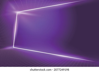 3D rendering, growing lines, neon lights, abstract psychedelic background.