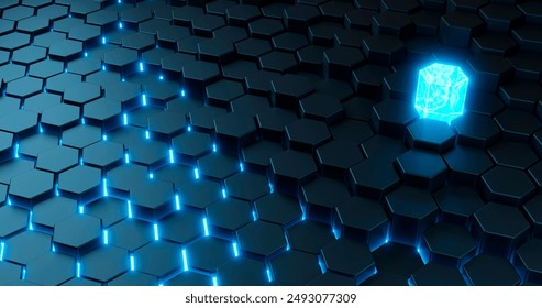 3d rendering hexagonal texture background vector design in eps 10