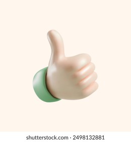 3d rendering of a human hand isolated on a white background. Realistic 3d vector illustration.